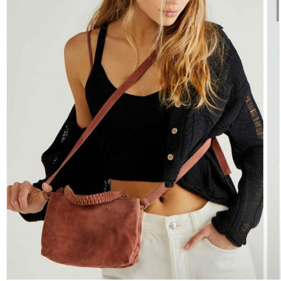 NWT Free People Cody Cross body bag in purple suede. ONE has tags, others NWOT - Picture 5 of 15